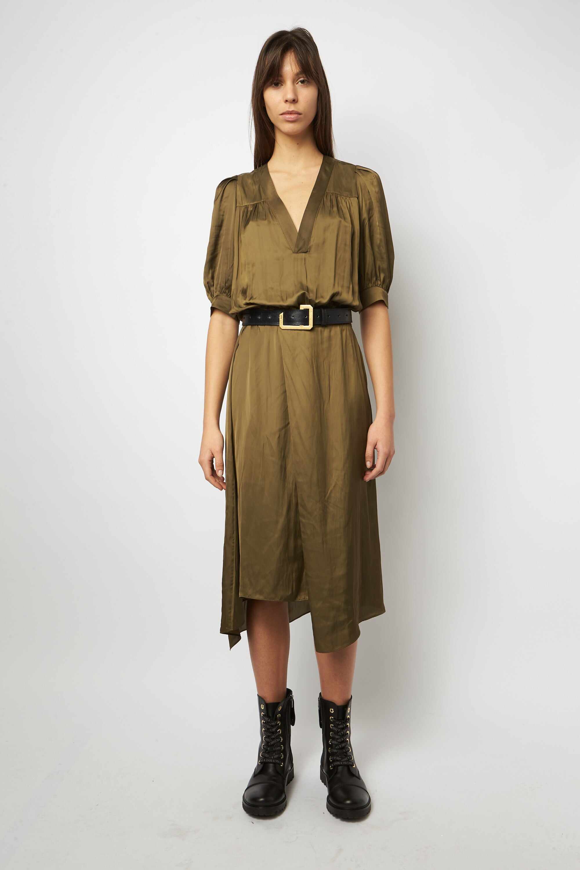 Ralia Satin Dress Bronze